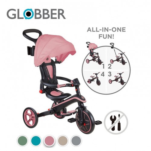 GLOBBER - Explorer Trike Foldable 4合1可摺疊嬰兒三輪車